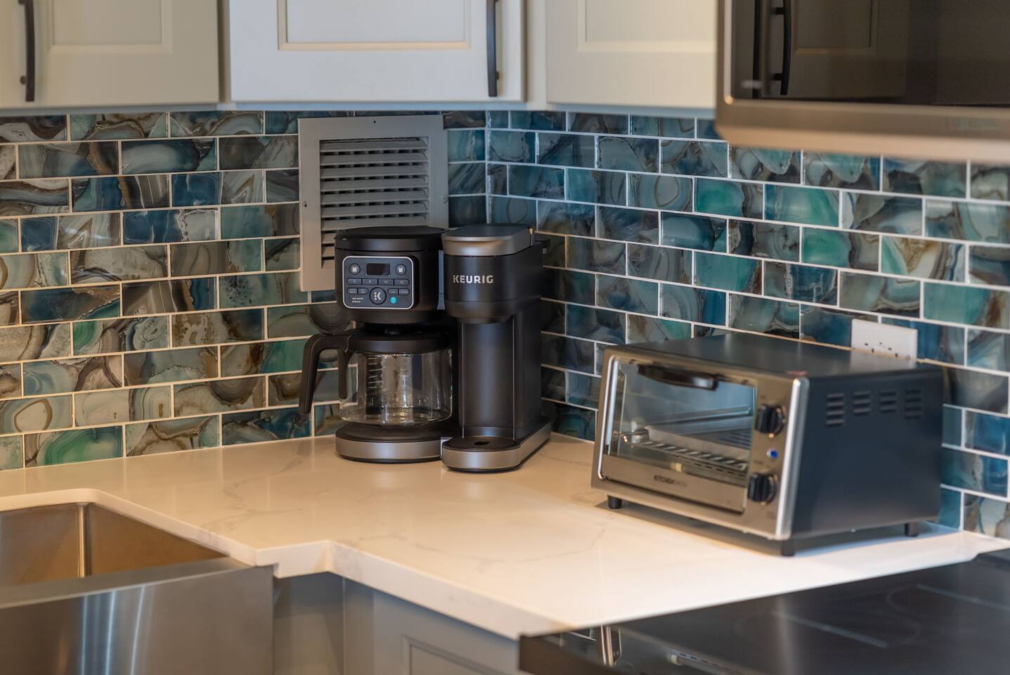 Brew your favorite coffee with our Keurig or drip coffee maker.