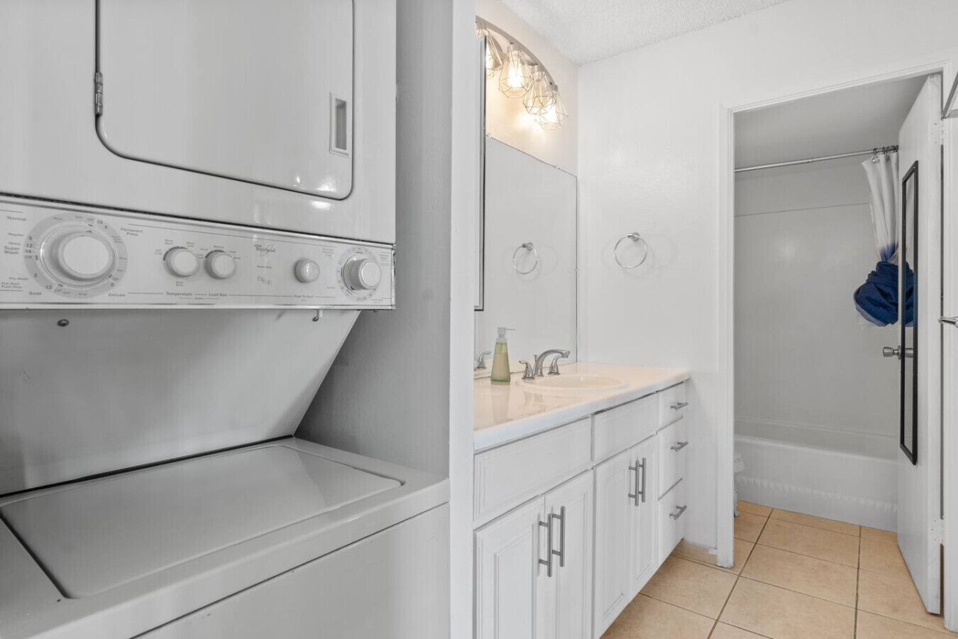 Laundry day? No problem! The unit is equipped with a washer and dryer for convenience during your stay.