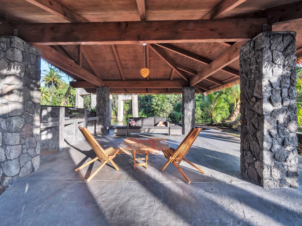 When you’re not soaking up the Hawaiian sun, retreat to the spacious Halau for some shade and cool breezes.