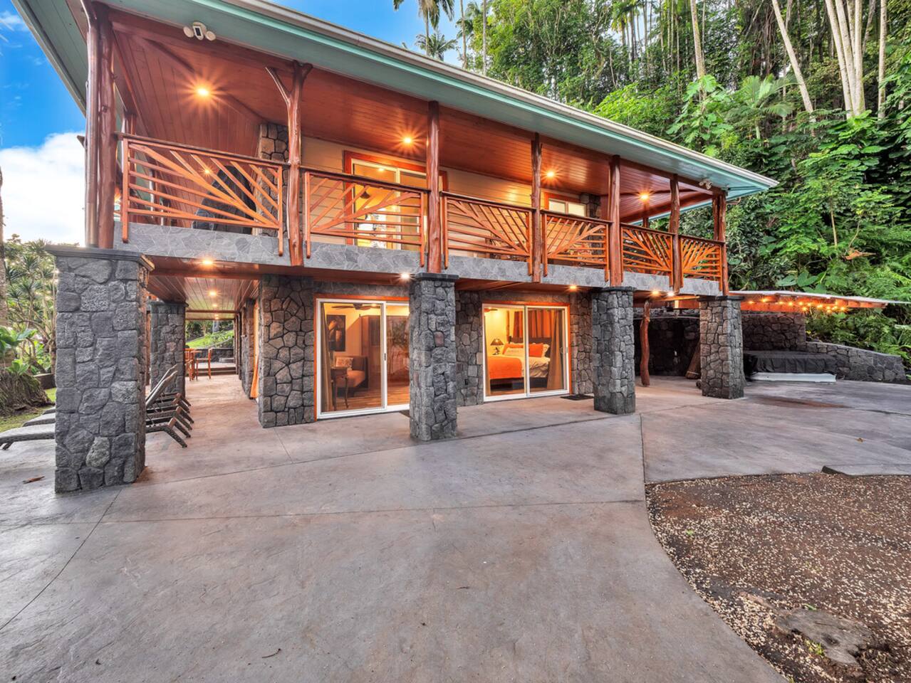 The wrap-around lanai creates a sense of openness and freedom, with multiple cozy seating areas