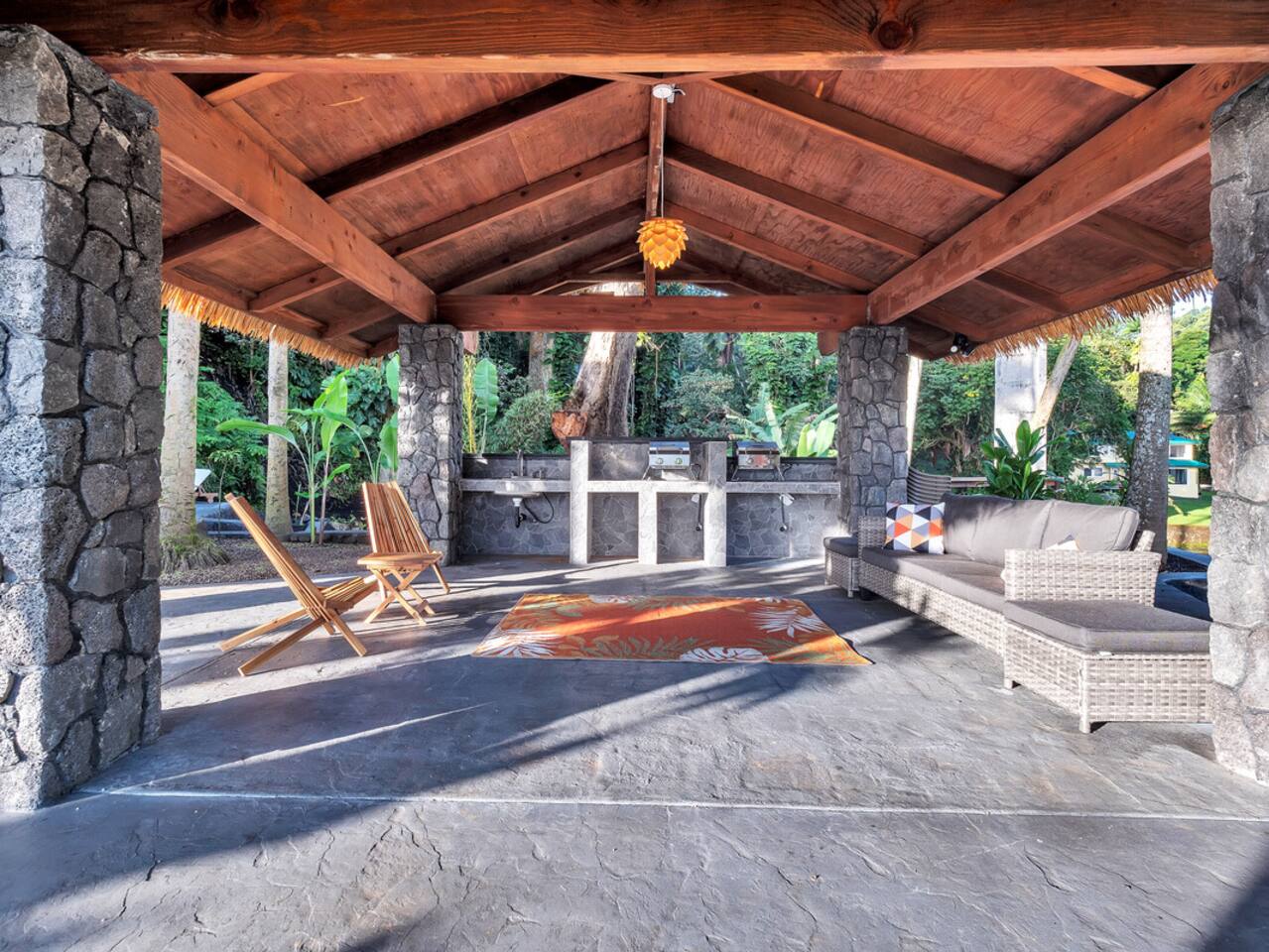 Take advantage of the convenient outdoor grills for cooking up island-inspired meals surrounded by nature.