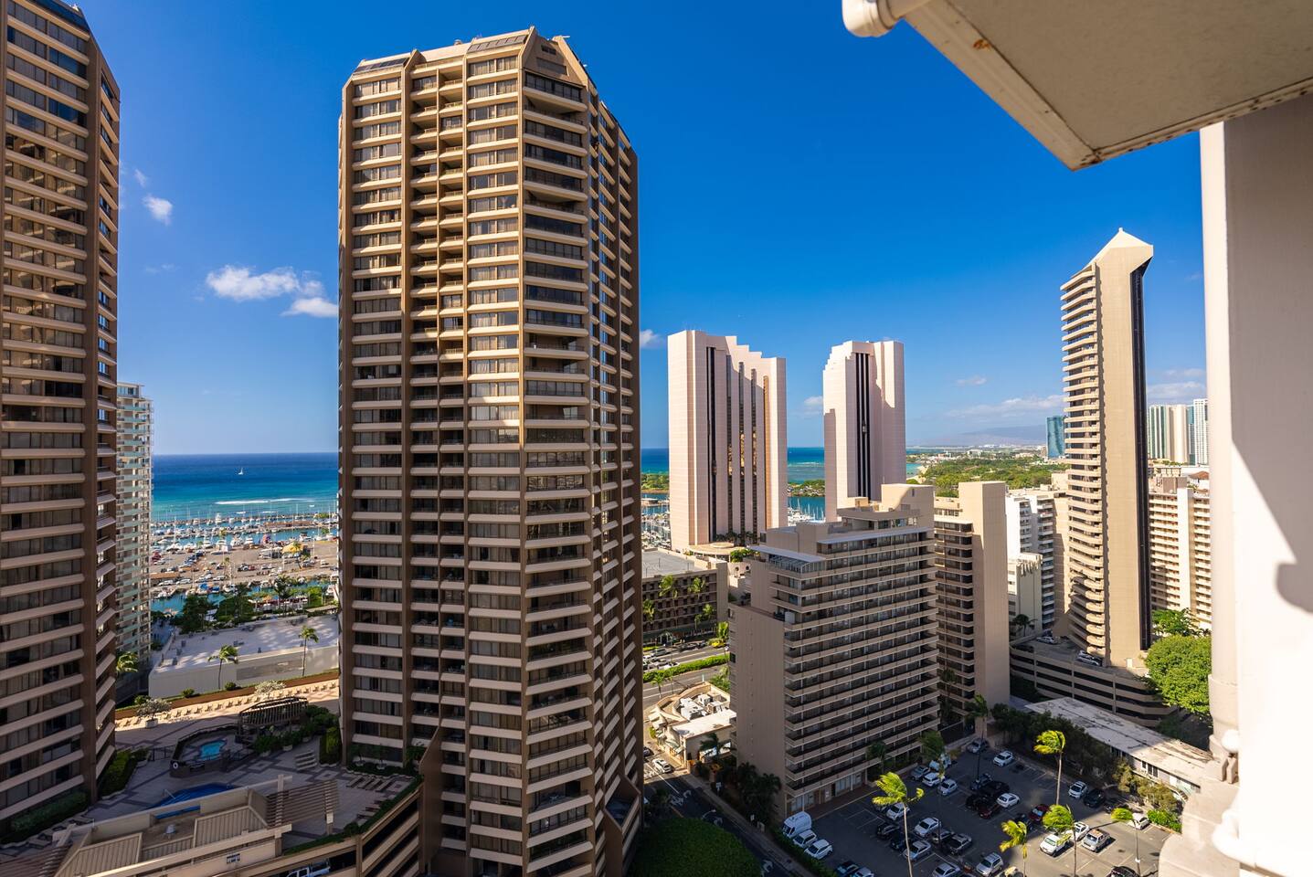 From every room in the condo, enjoy deep blue ocean views-your private piece of paradise in Waikiki.