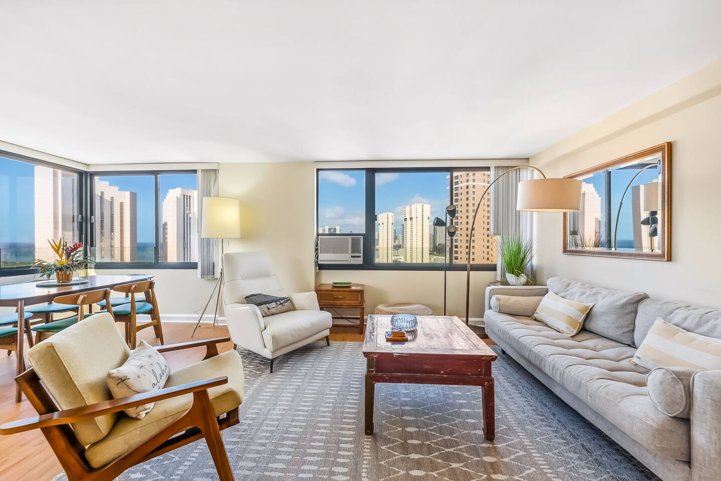 The living room is the ideal spot to unwind after a day of adventure.