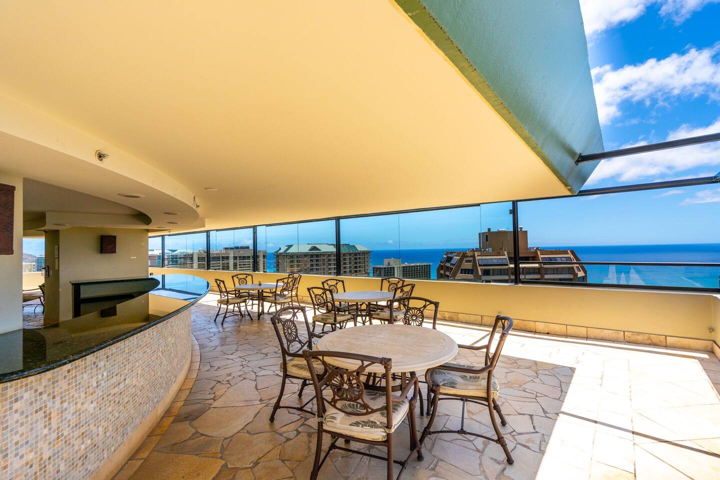 Get ready for jaw-dropping views from the rooftop sky terrace. Whether it’s sunrise, sunset, or anything in between, the vistas are always stunning.
