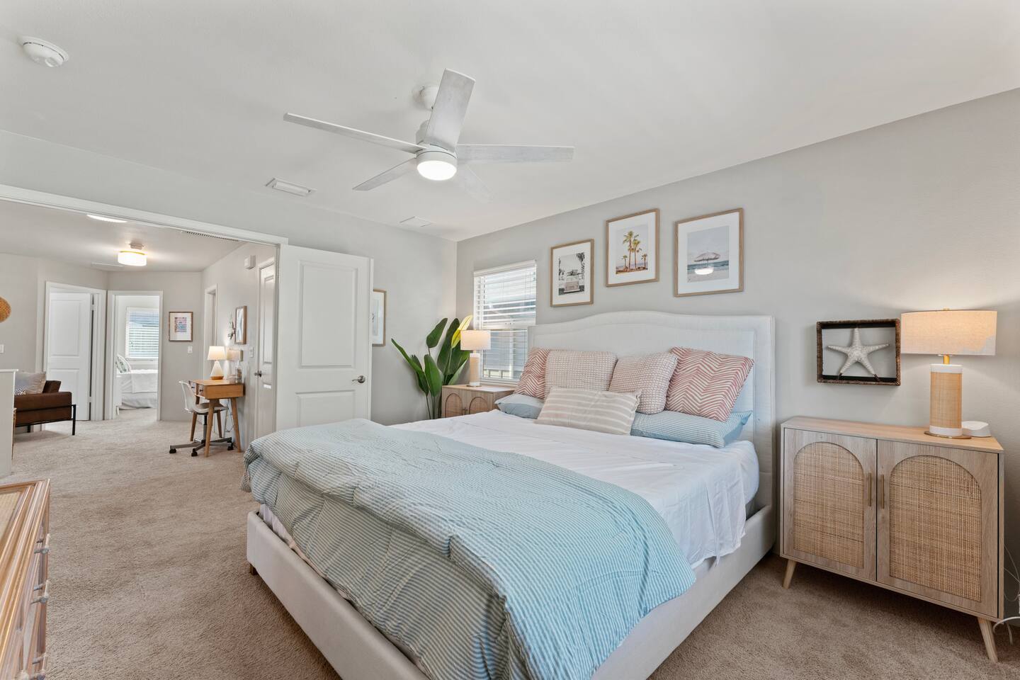 A peaceful retreat with timeless style, this bedroom invites you to unwind and wake up refreshed.