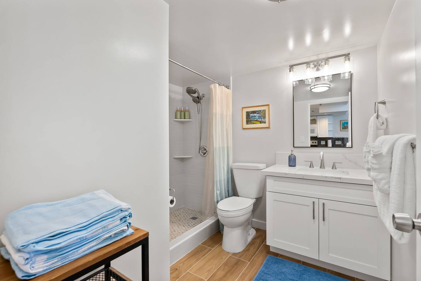 Start and end your day in a space that’s as relaxing as your vacation. Clean and full of charm!