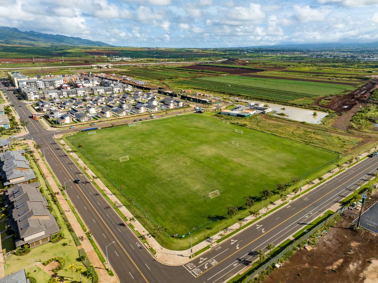 Wide open spaces just steps away–ideal for family fun, fresh air, and friendly matches.