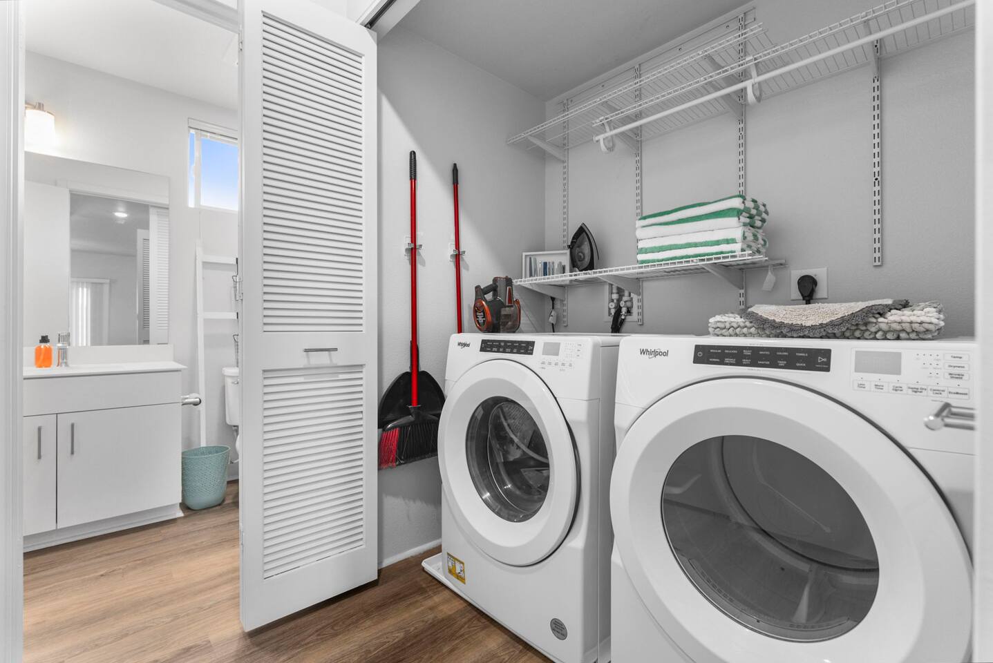 Clean clothes, happy travels-enjoy the convenience of in-home laundry during your stay.