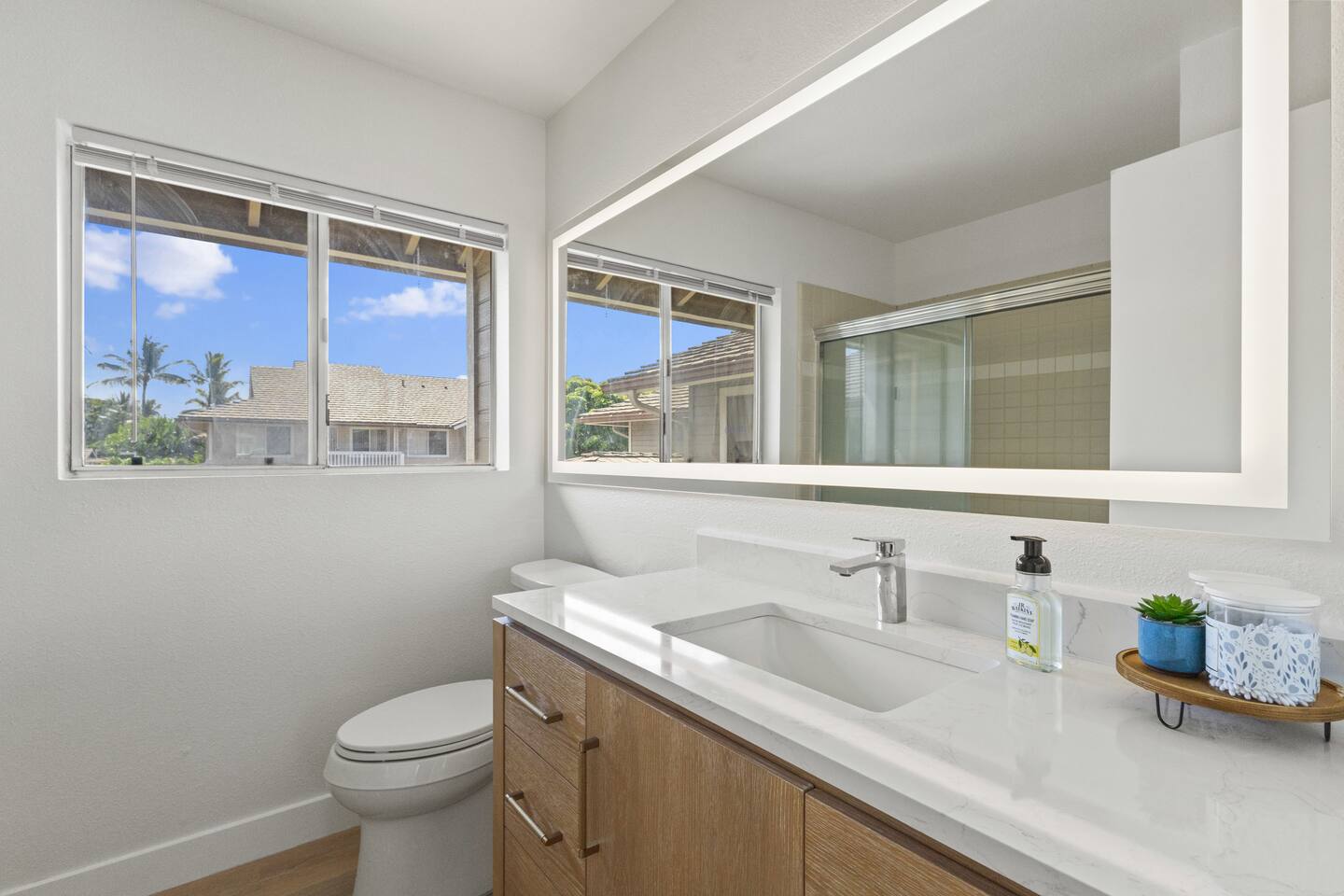 Enjoy a refreshing shower in this contemporary bathroom