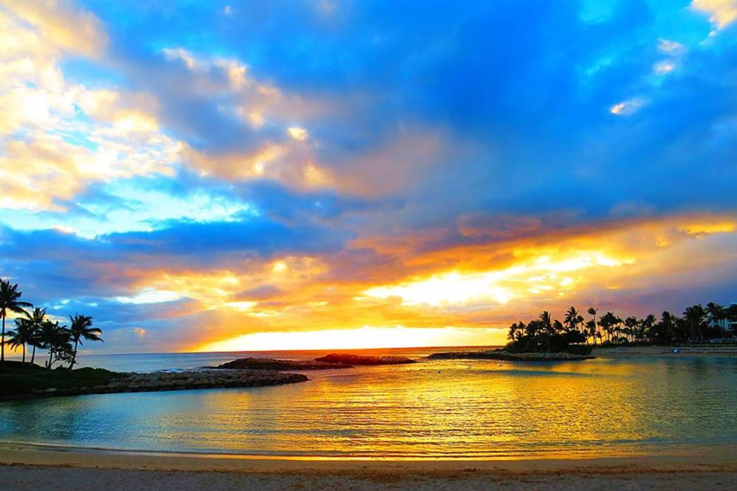 Relax at world-famous lagoons and nearby beaches.