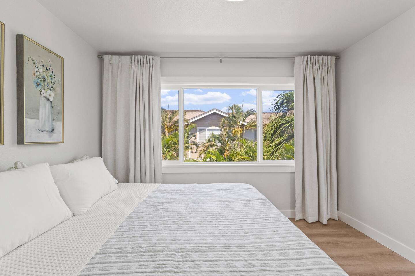 Your personal oasis with cozy bedding and natural light