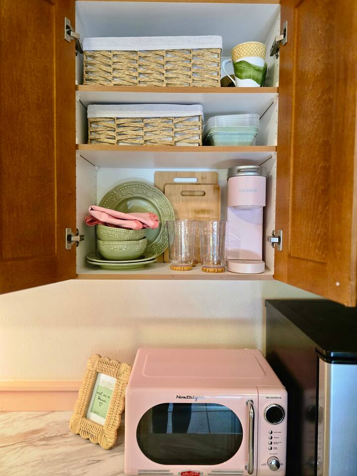 Thoughtfully organized and full of character, this space blends function with playful style.