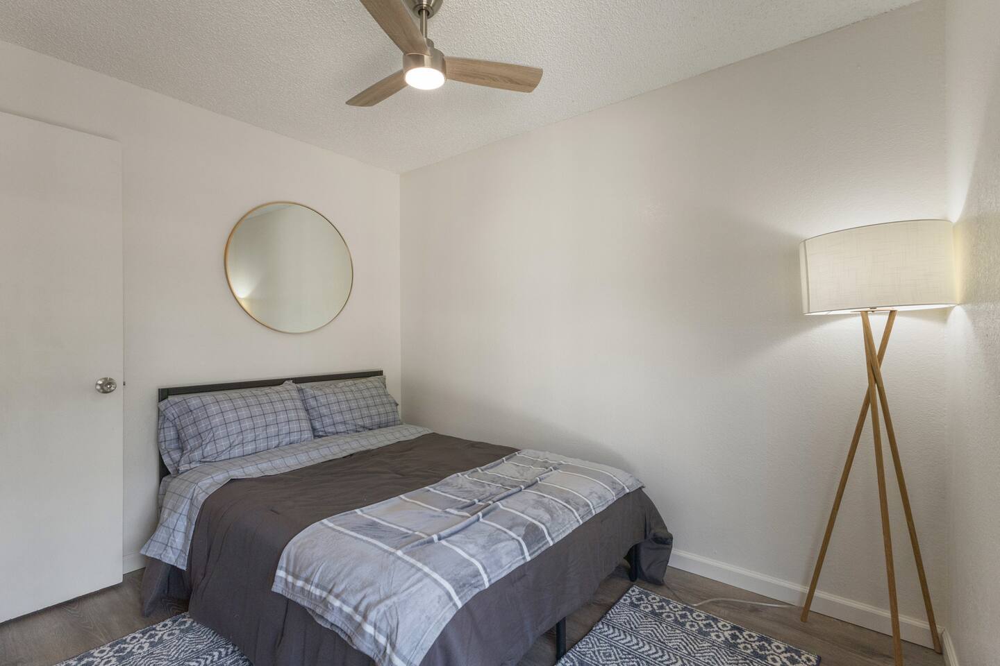 The second bedroom is perfect for stays with a plus one.