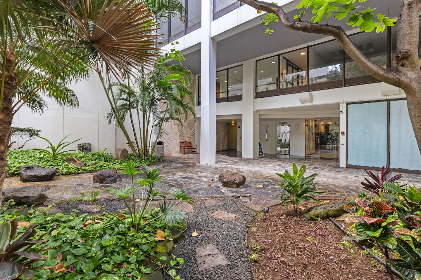 A quiet corner full of greenery, perfect for a breath of fresh air between city moments.
