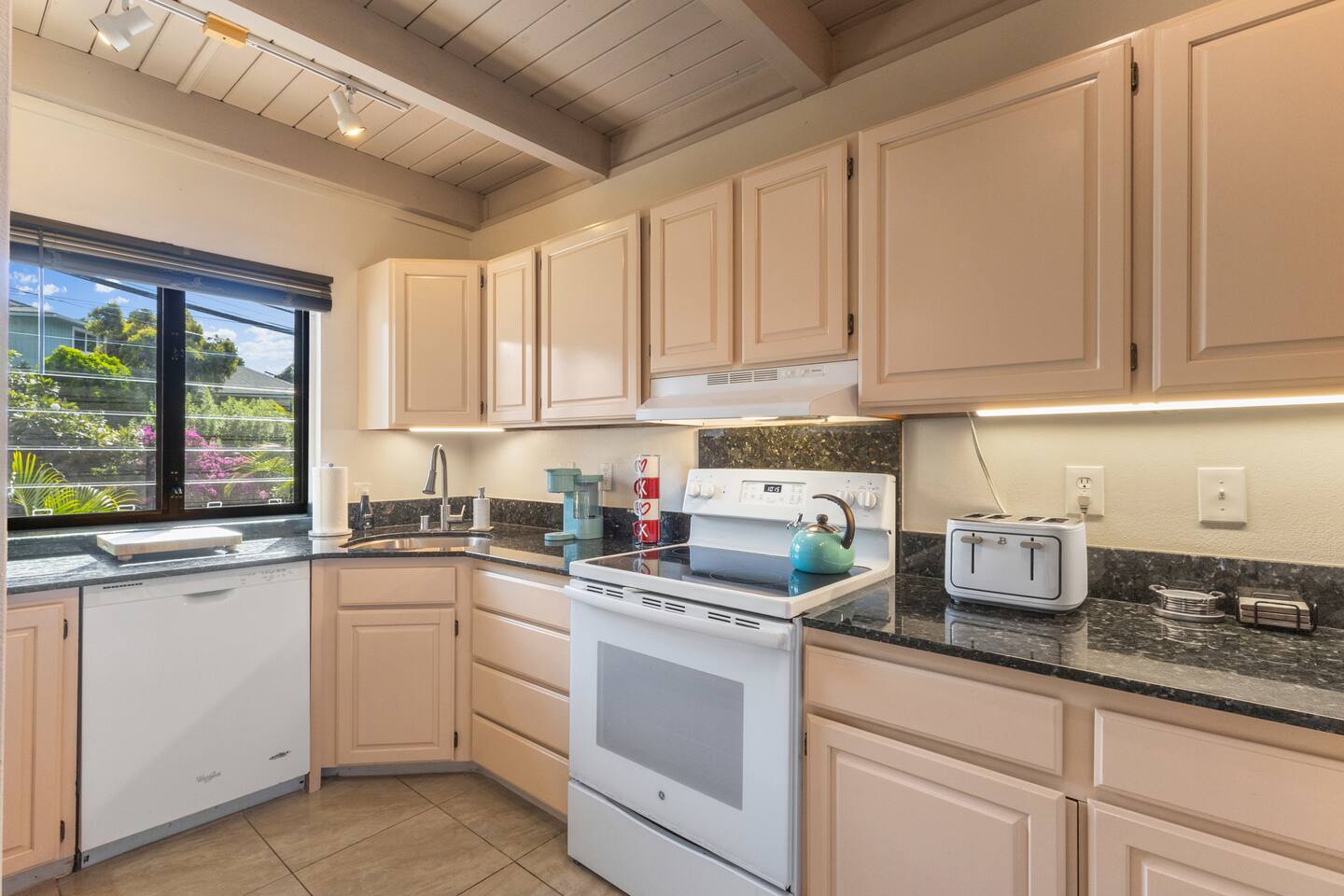 Plenty of room to whip up some snacks or a full meal (Microwave not pictured)