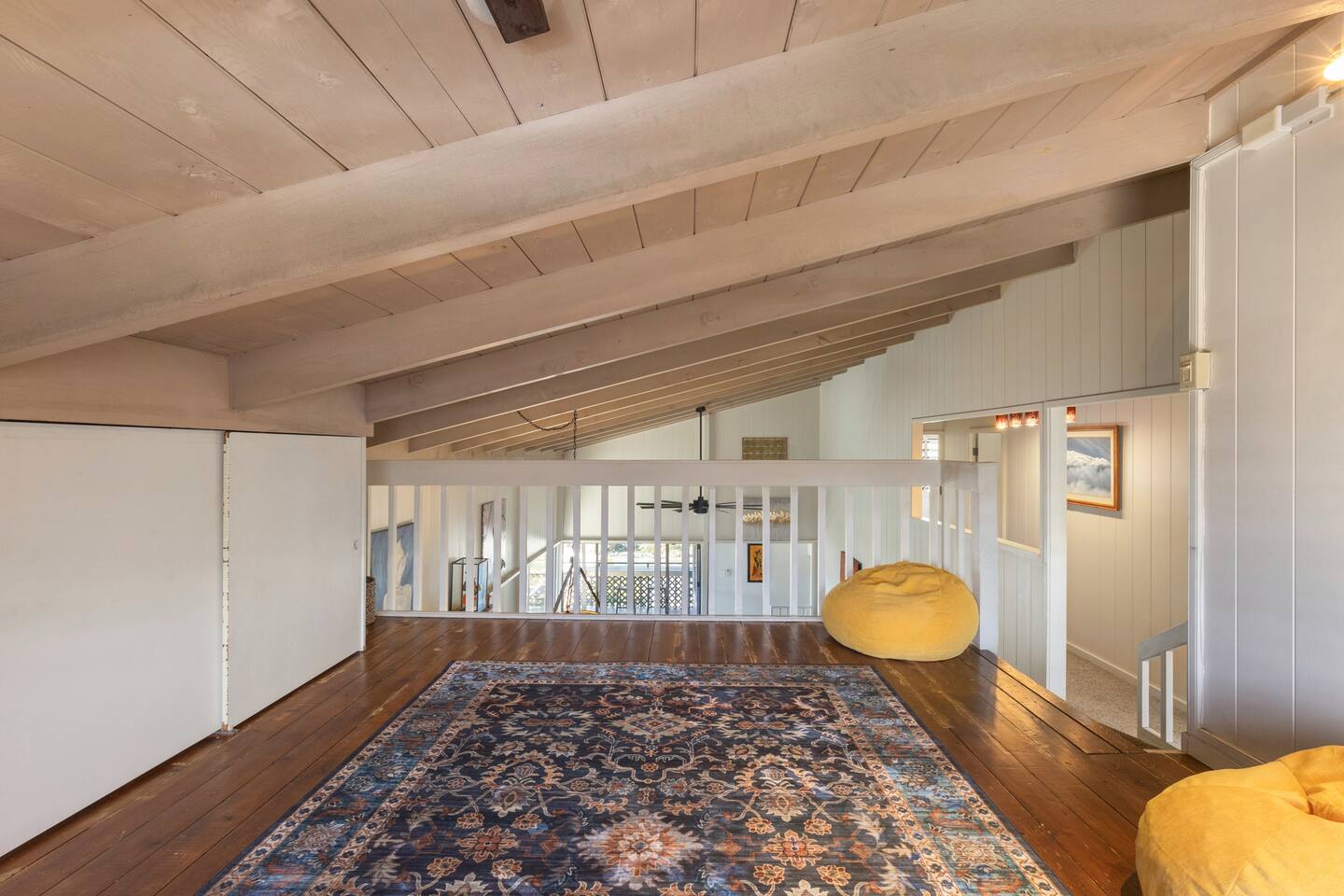 Upstairs loft perfect for kids to hang out or a quiet space to read a book