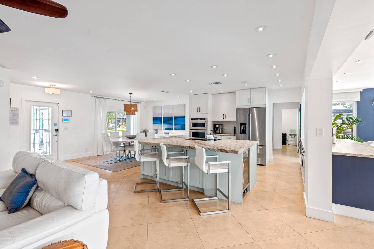 Prepare your favorite meals in the fully equipped kitchen, featuring modern appliances, plenty of counter space, and everything you need for a comfortable stay.