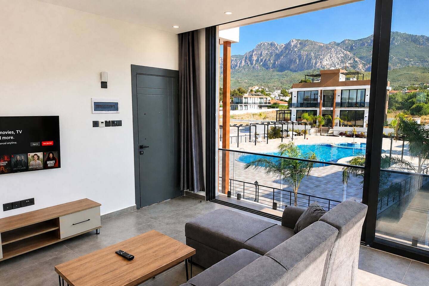 Modern 2BR Apartment in Kyrenia with Rooftop BBQ
