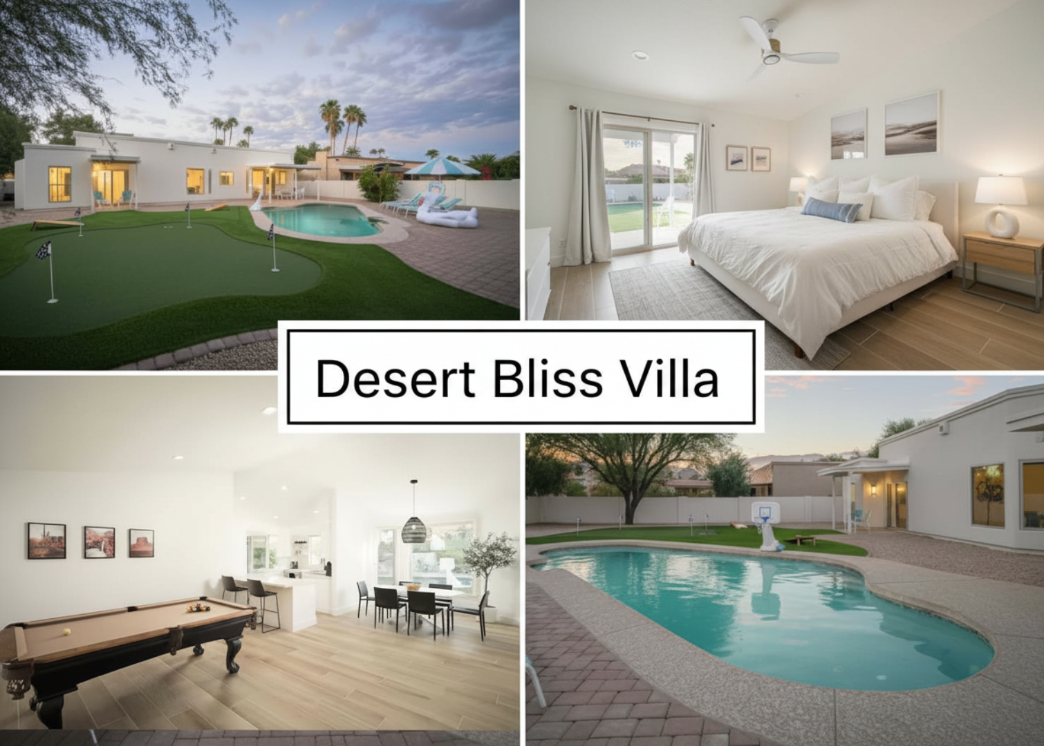 Desert Bliss Villa- Pool, Putting Green, & Games