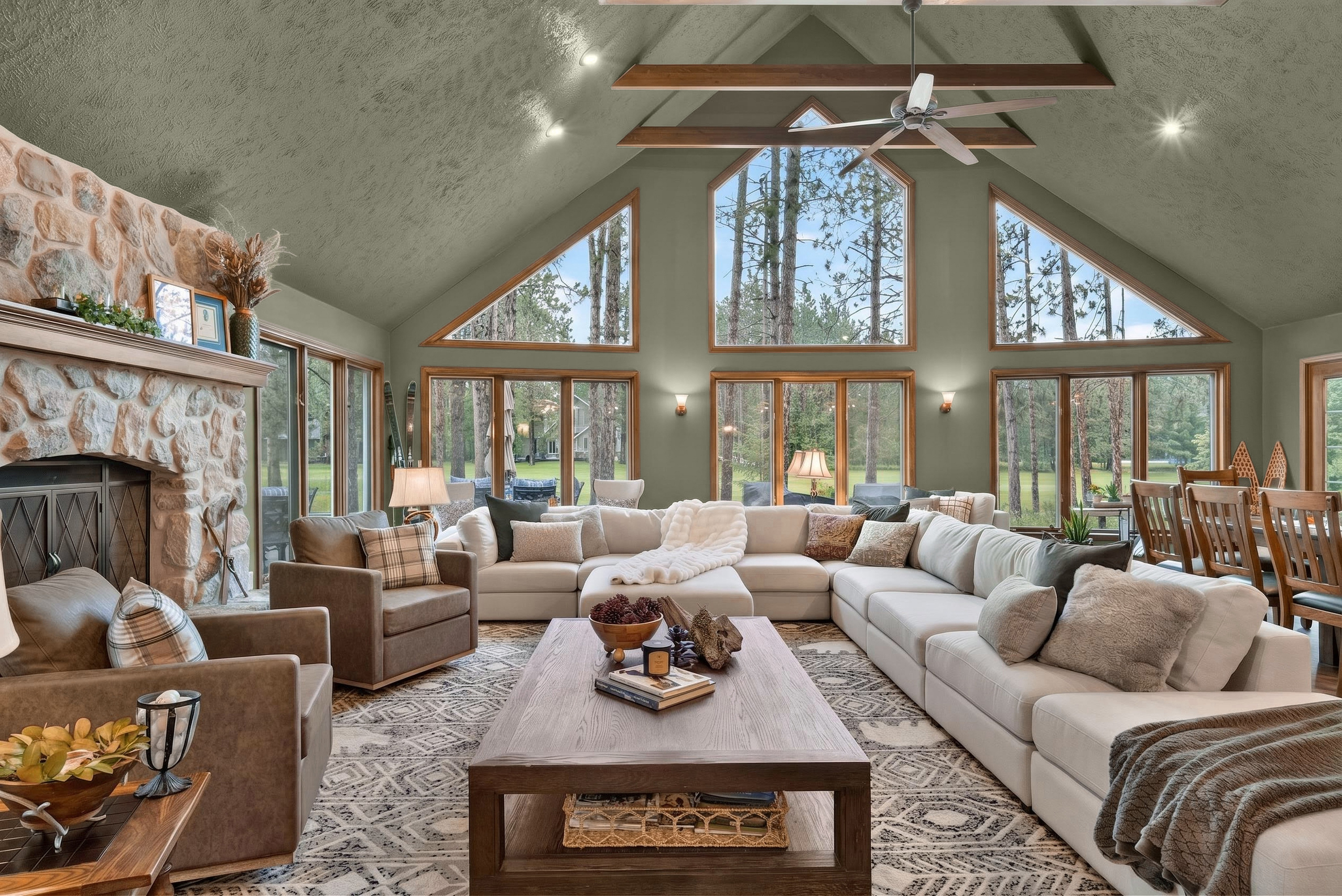 6BR Gaylord Lodge | Hot Tub, Glass Views & Game Rm