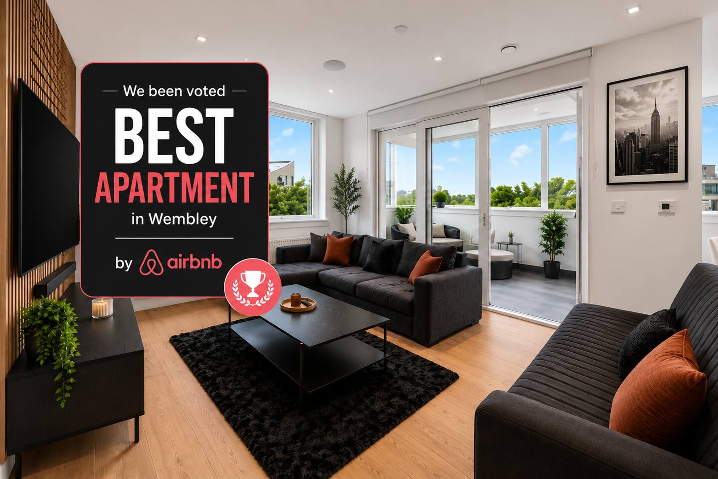 Voted Best Apartment in Wembley | Sleeps 7 | GYM