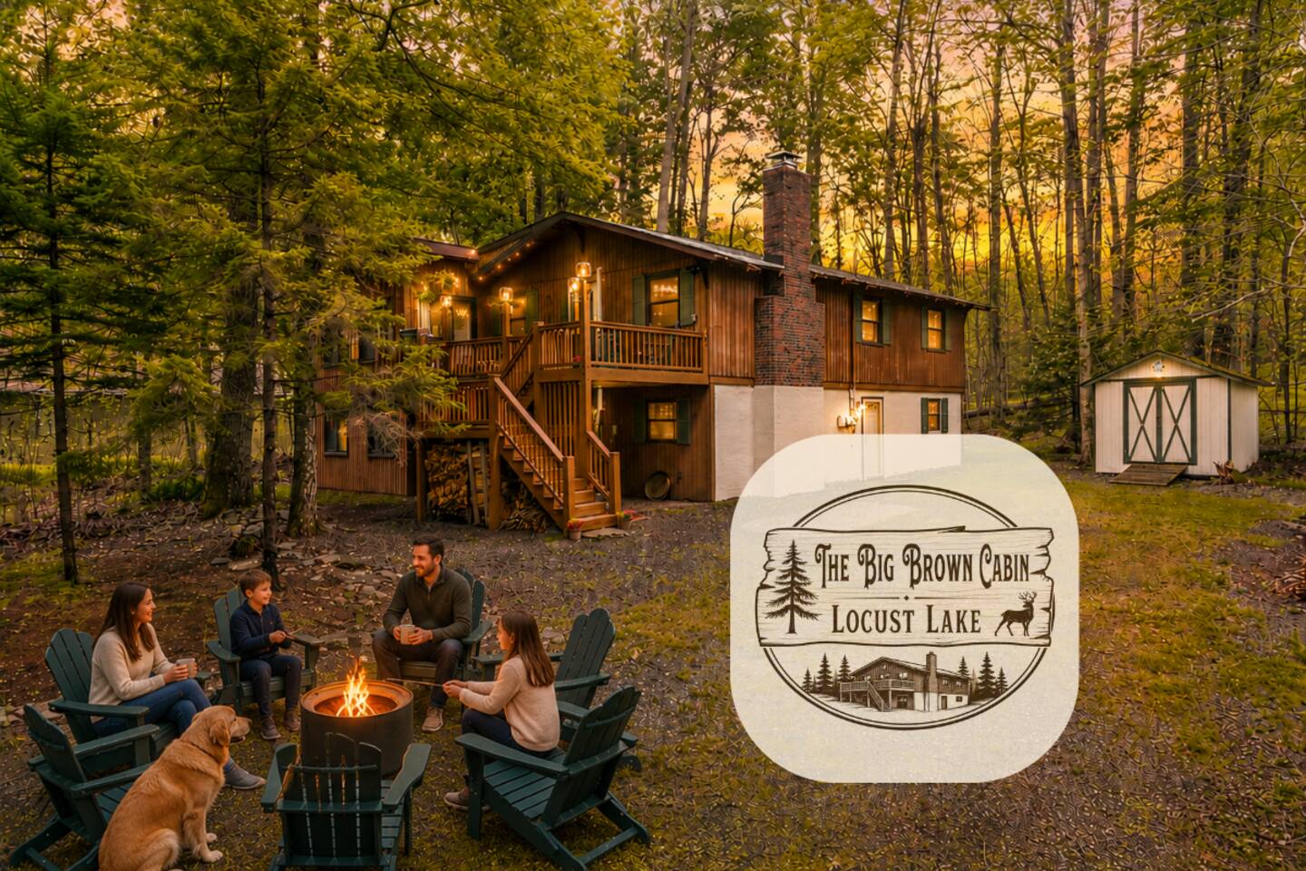 The Big Brown Cabin at Locust Lake