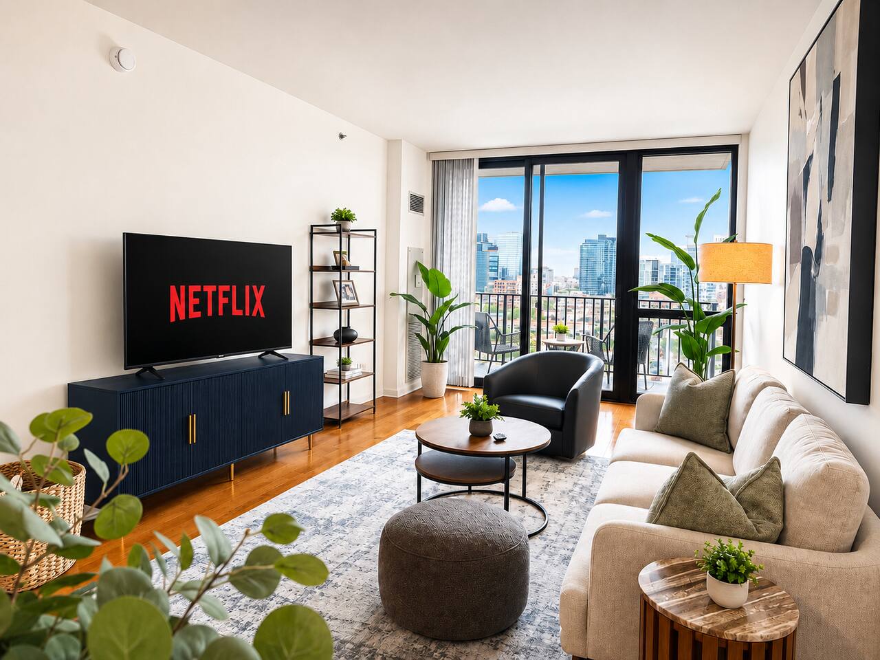 West Loop Living • New Furniture • Garage Parking