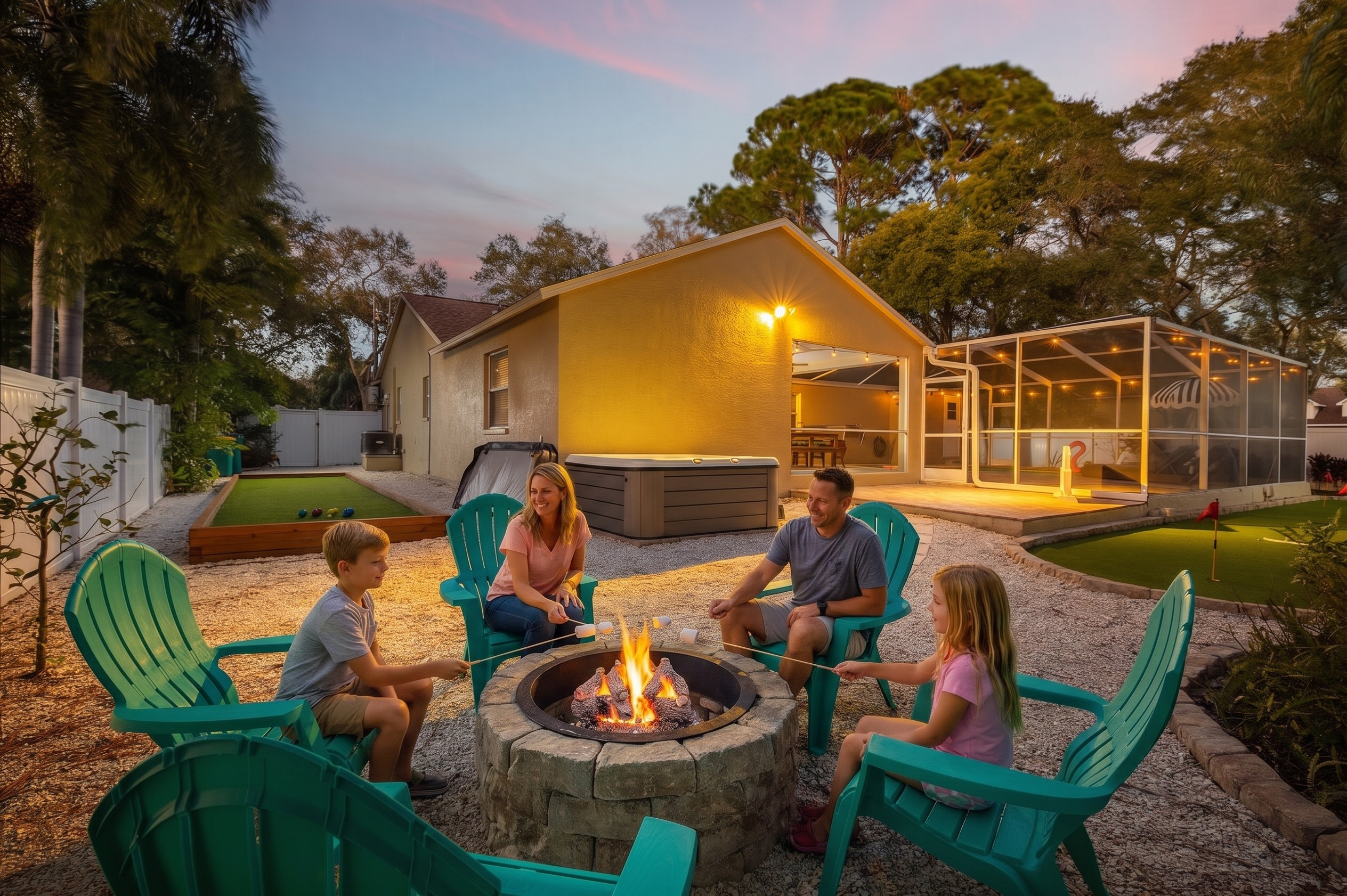 Walk to Beach · Hot Tub, Game Room, Fire Pit