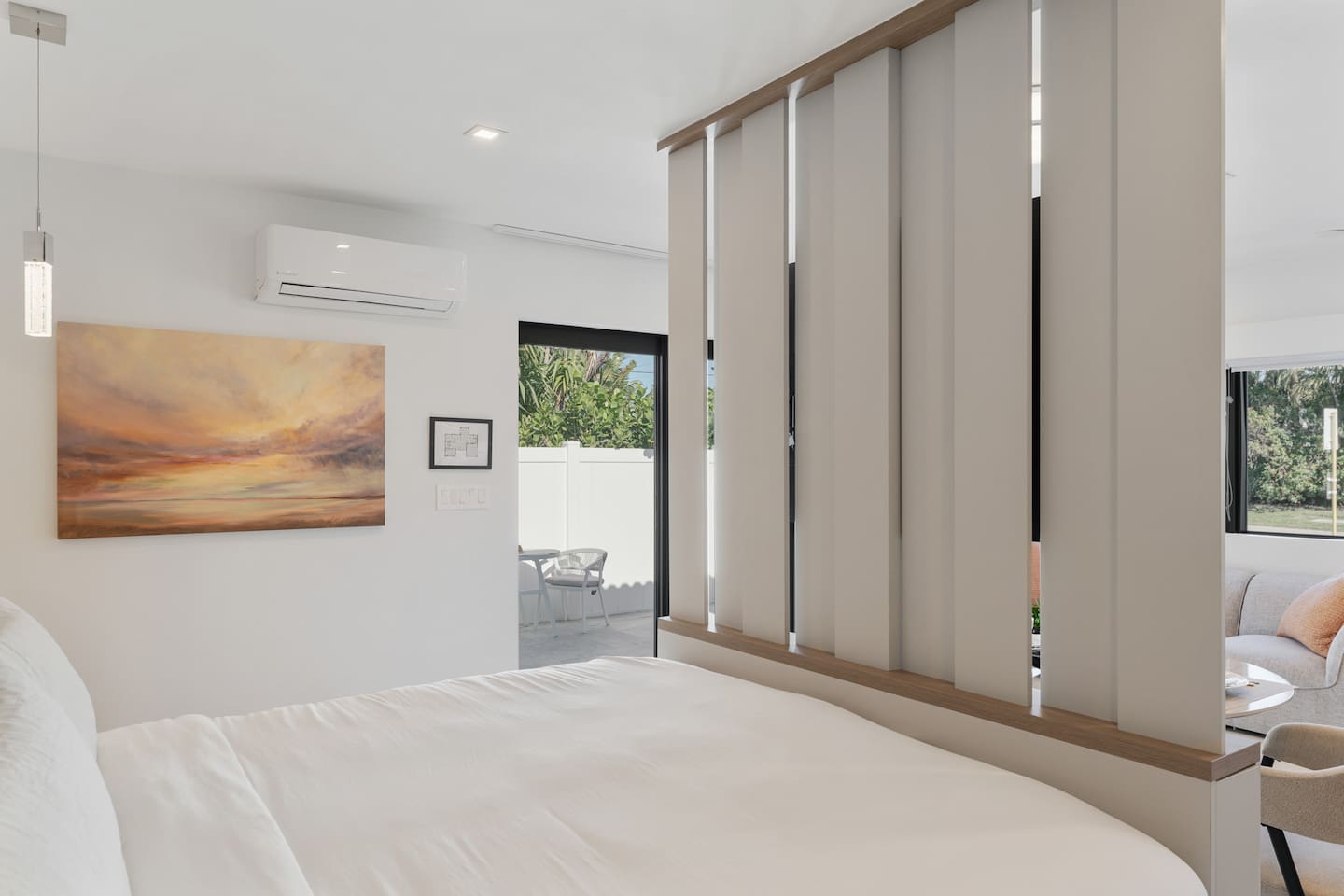A simple, relaxing space designed for comfort and peaceful living.