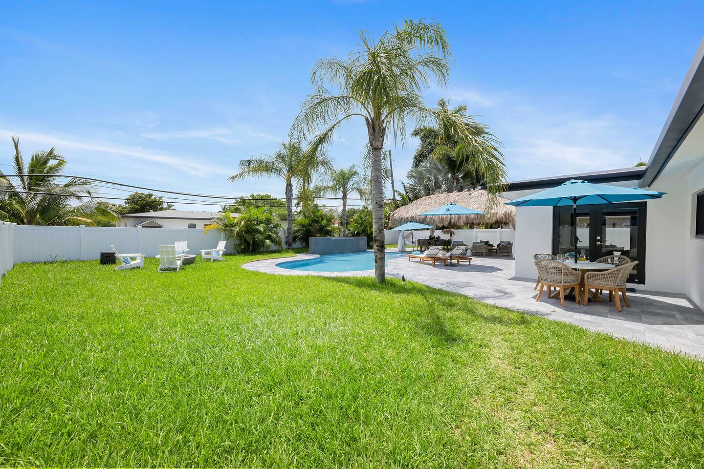A spacious yard where the kids can run and play