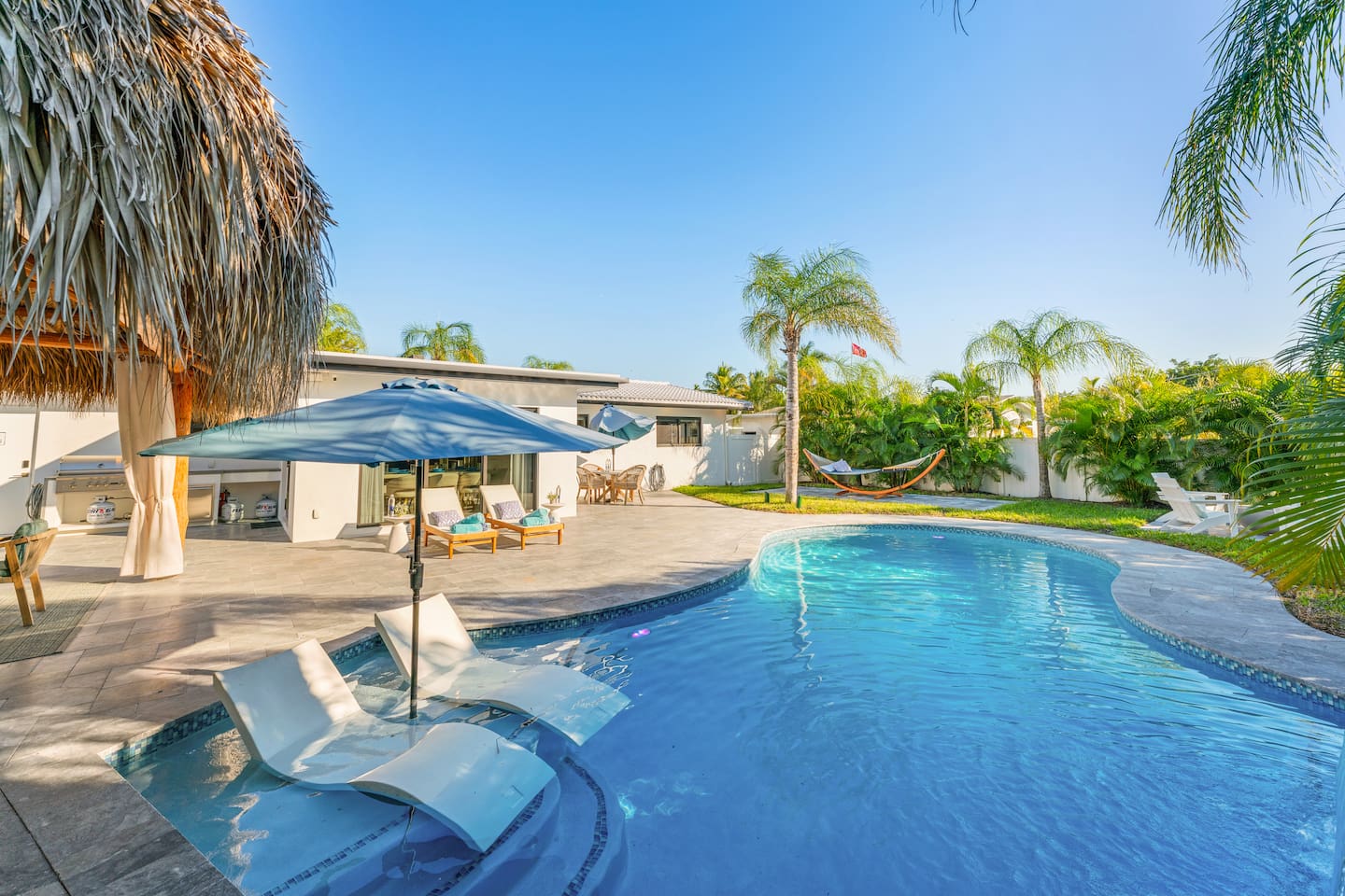 Enjoy the sunny outdoor space with plenty of room for sunbathing and relaxation.