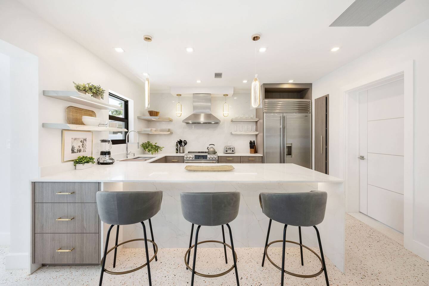Have a seat and relax while doing meal prep
