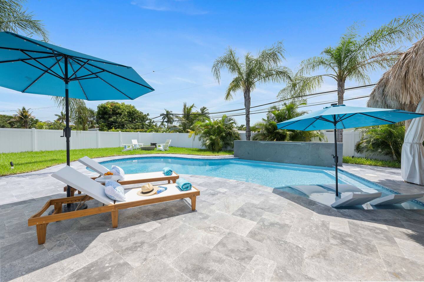 Umbrellas to provide shade if you need a break from the sun