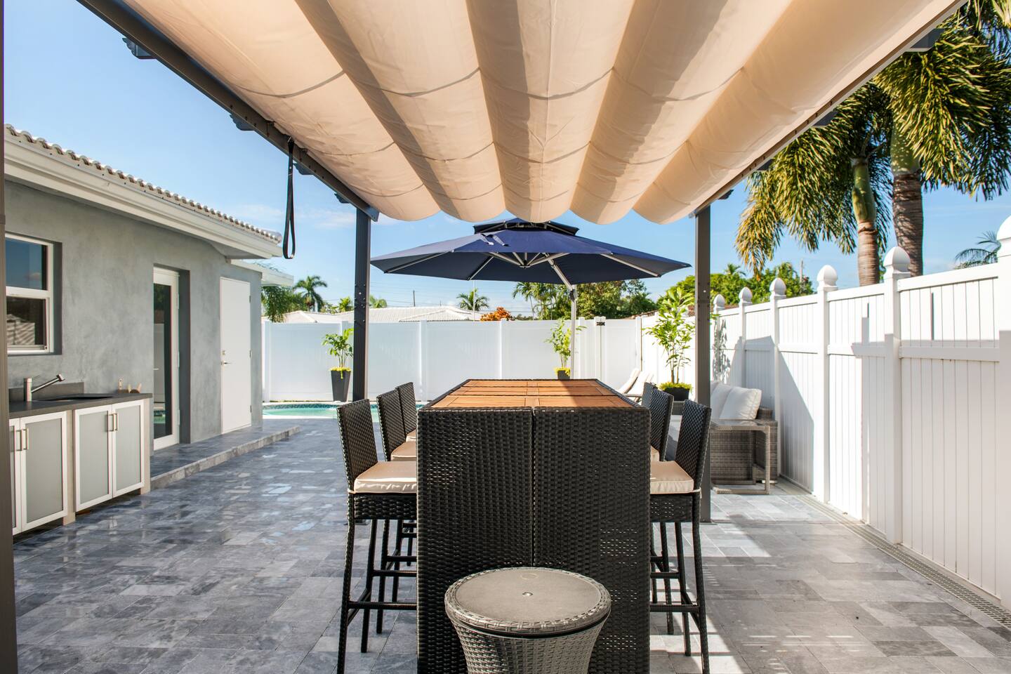 Outside dining area