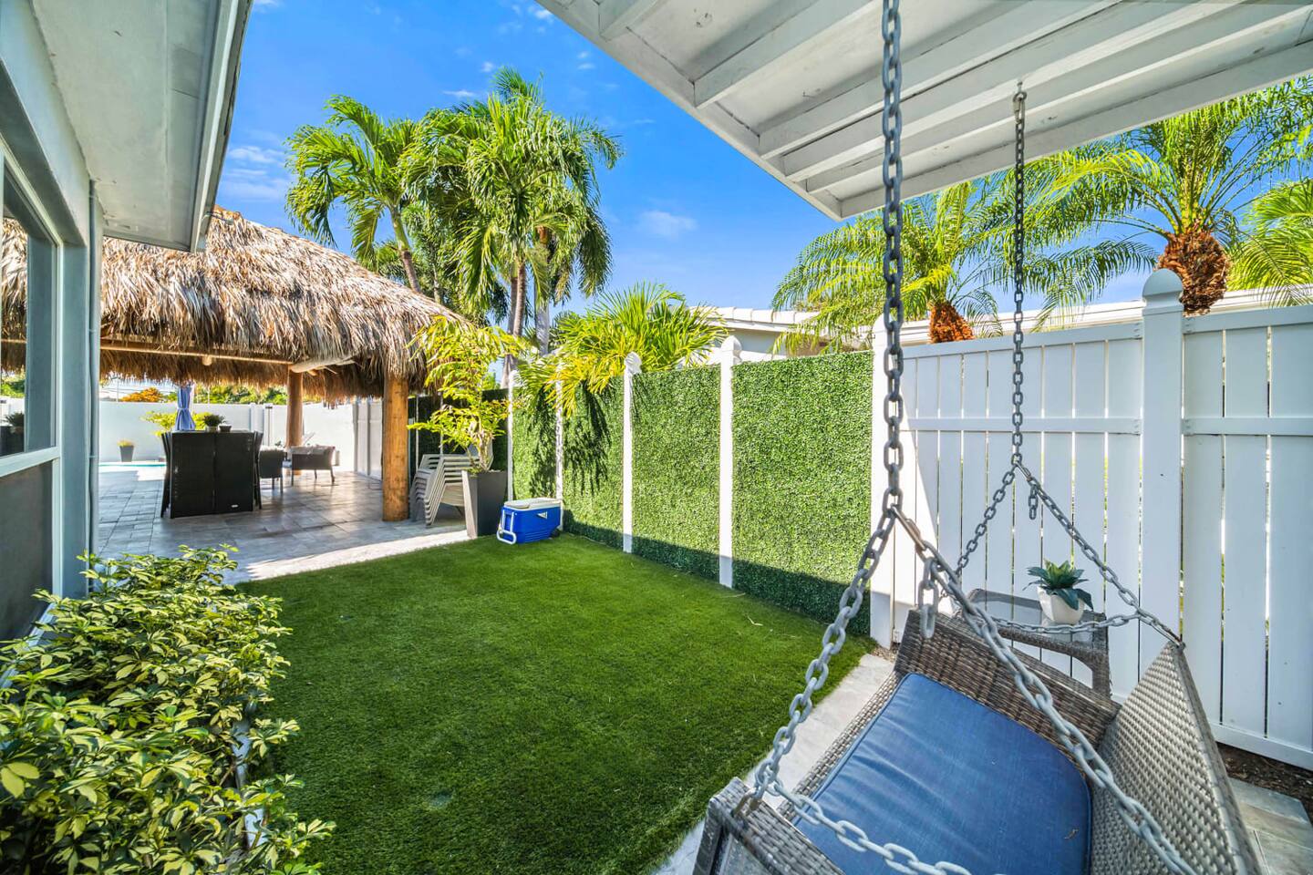 The swing chair is a perfect little retreat! (It's the little things!)