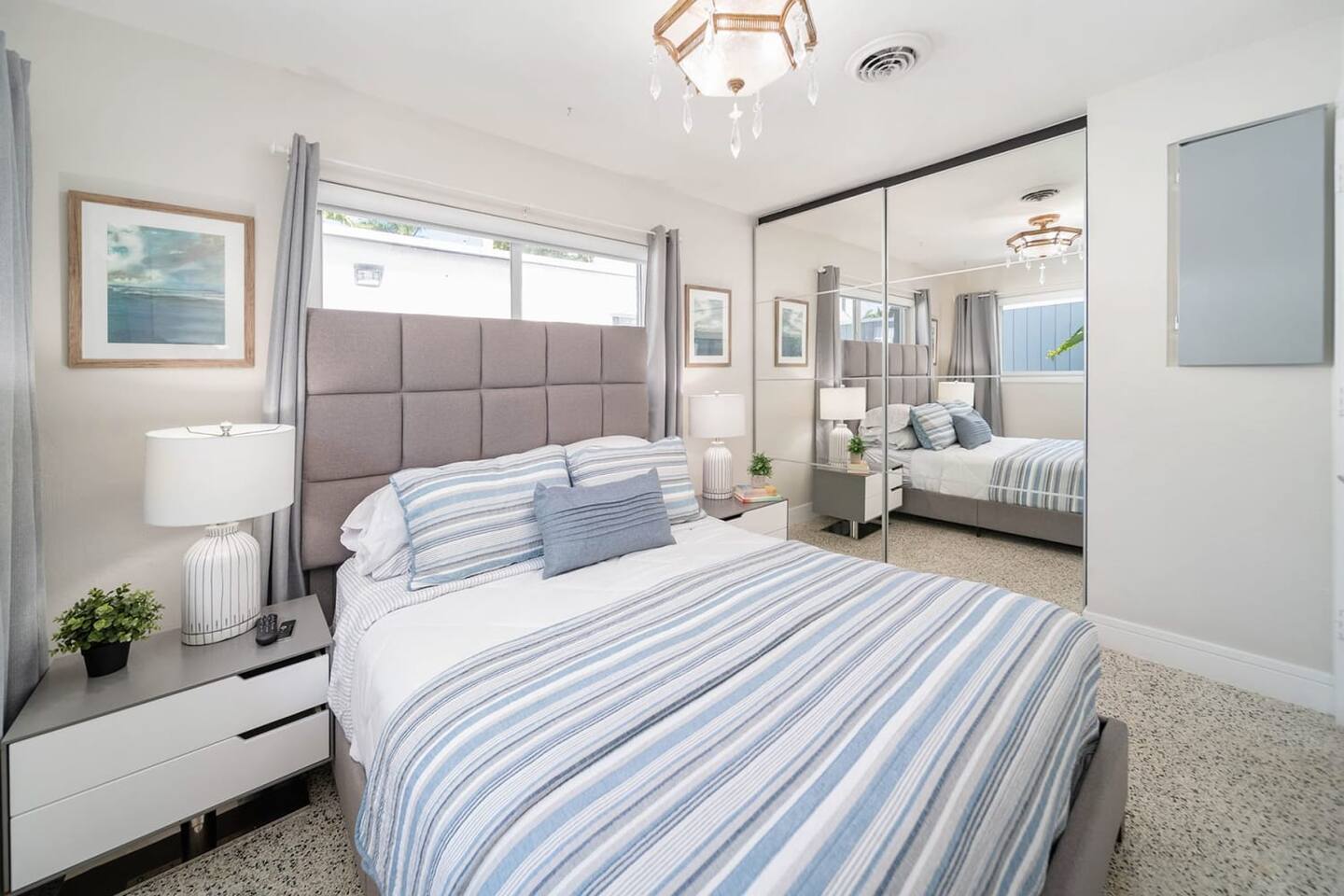 Bedroom 3 with mirrored closet doors & spacious closet for your things