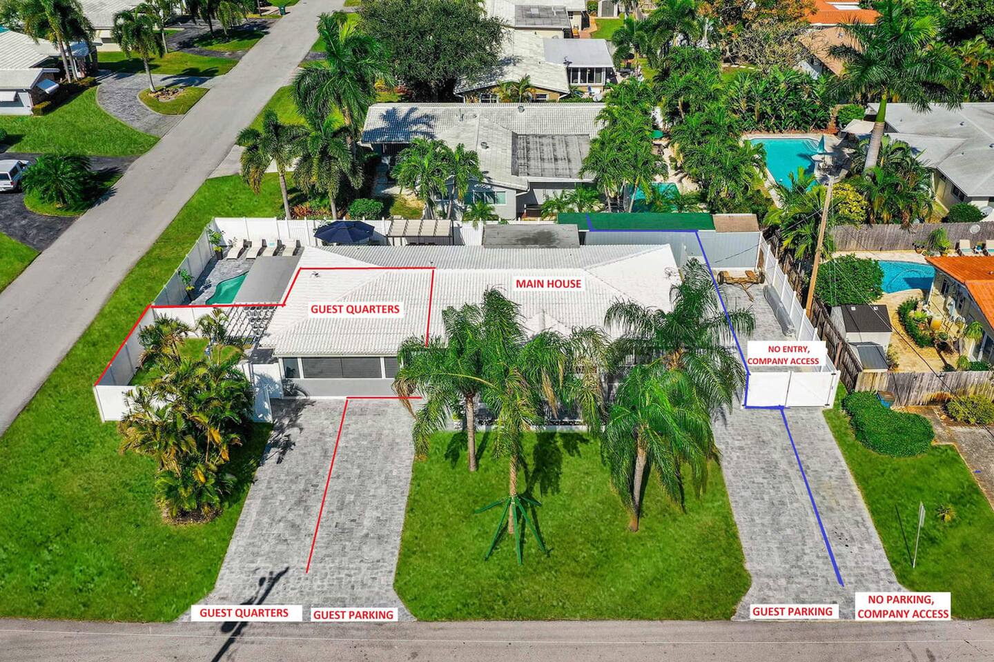 This is how the property is set up & parking is a plenty!