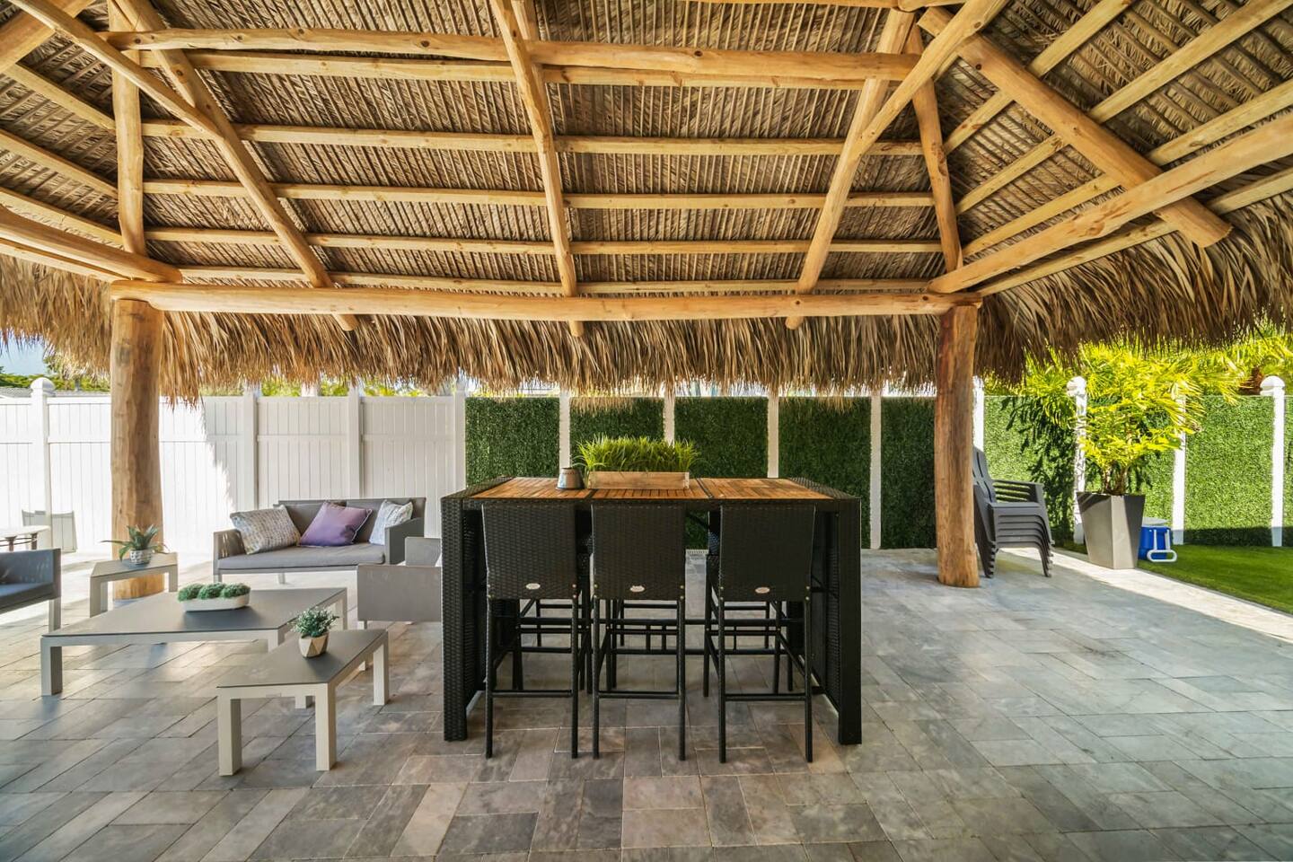 The magnificent new tiki hut!