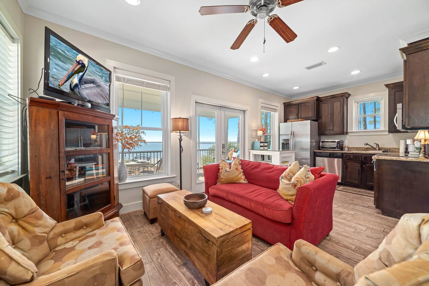 Wind down over a board game or movie after a day of adventure!
