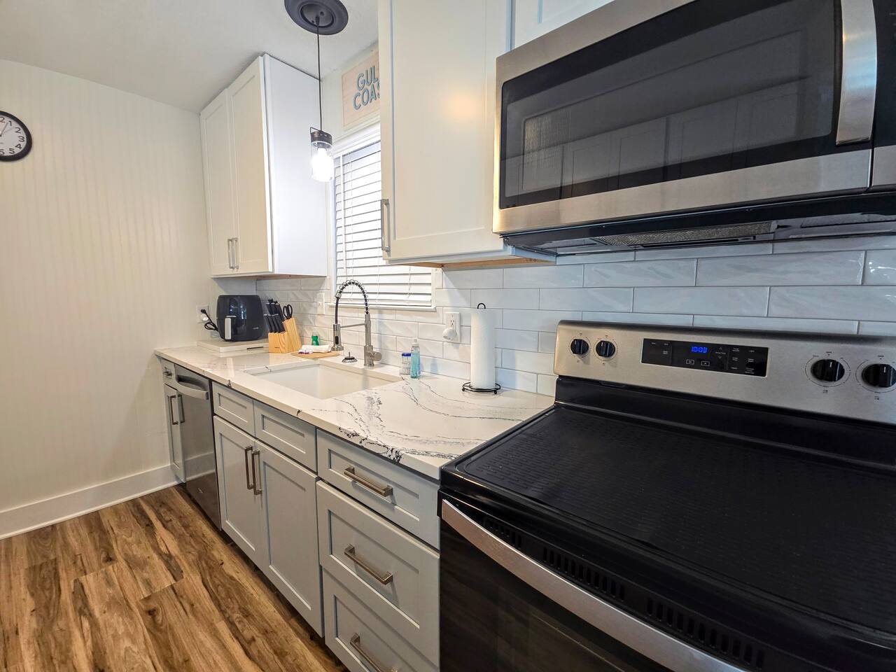 This beautiful kitchen is fully stocked and ready to host!