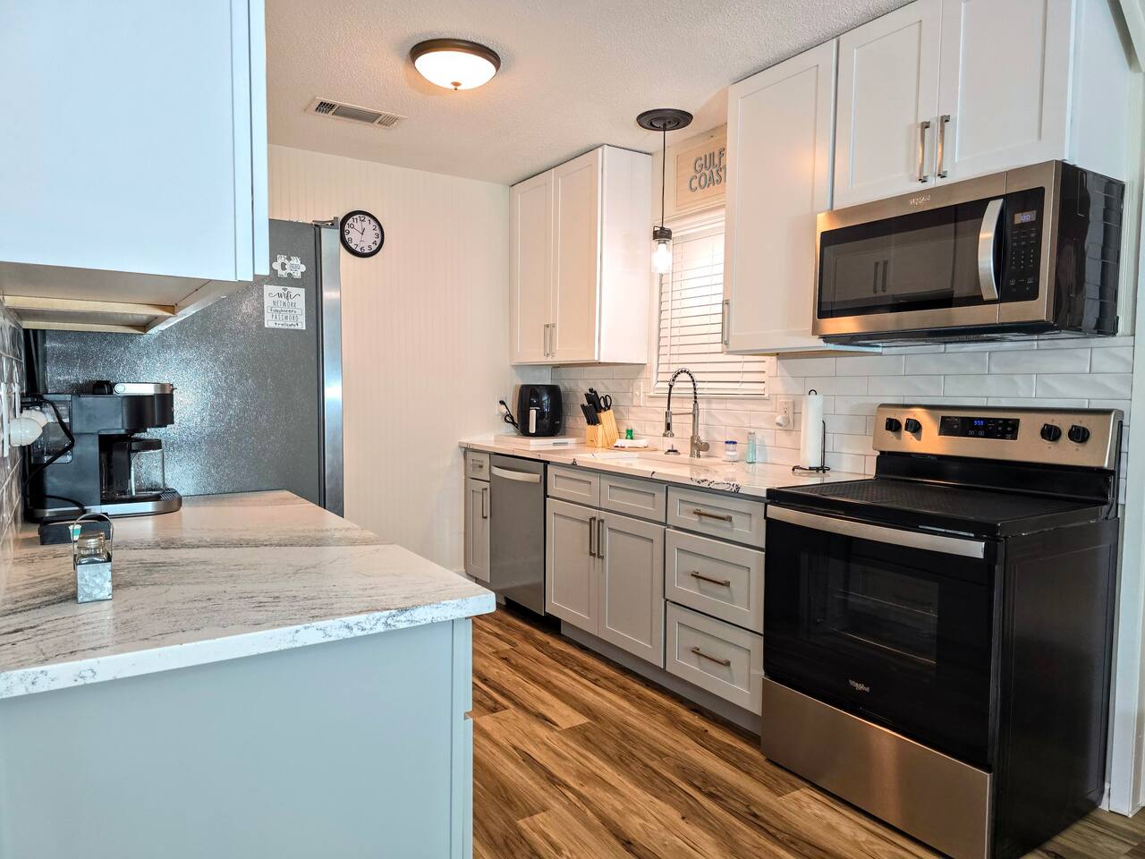 This beautiful kitchen is fully stocked and ready to host!