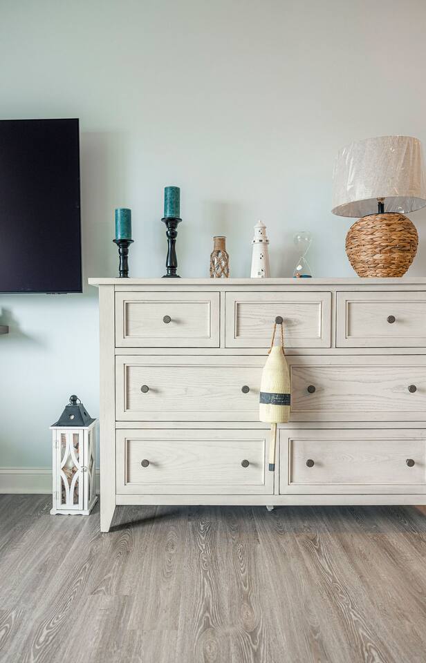 The nautical theme is carried throughout the condo.