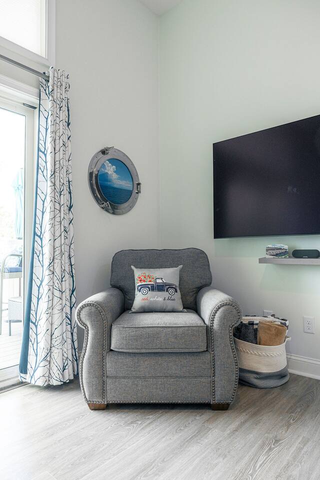 More comfy seating with great natural light offers a perfect spot for reading.
