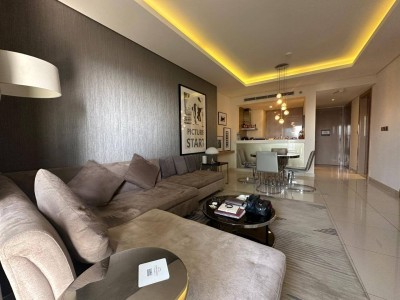 Open-plan living and dining space