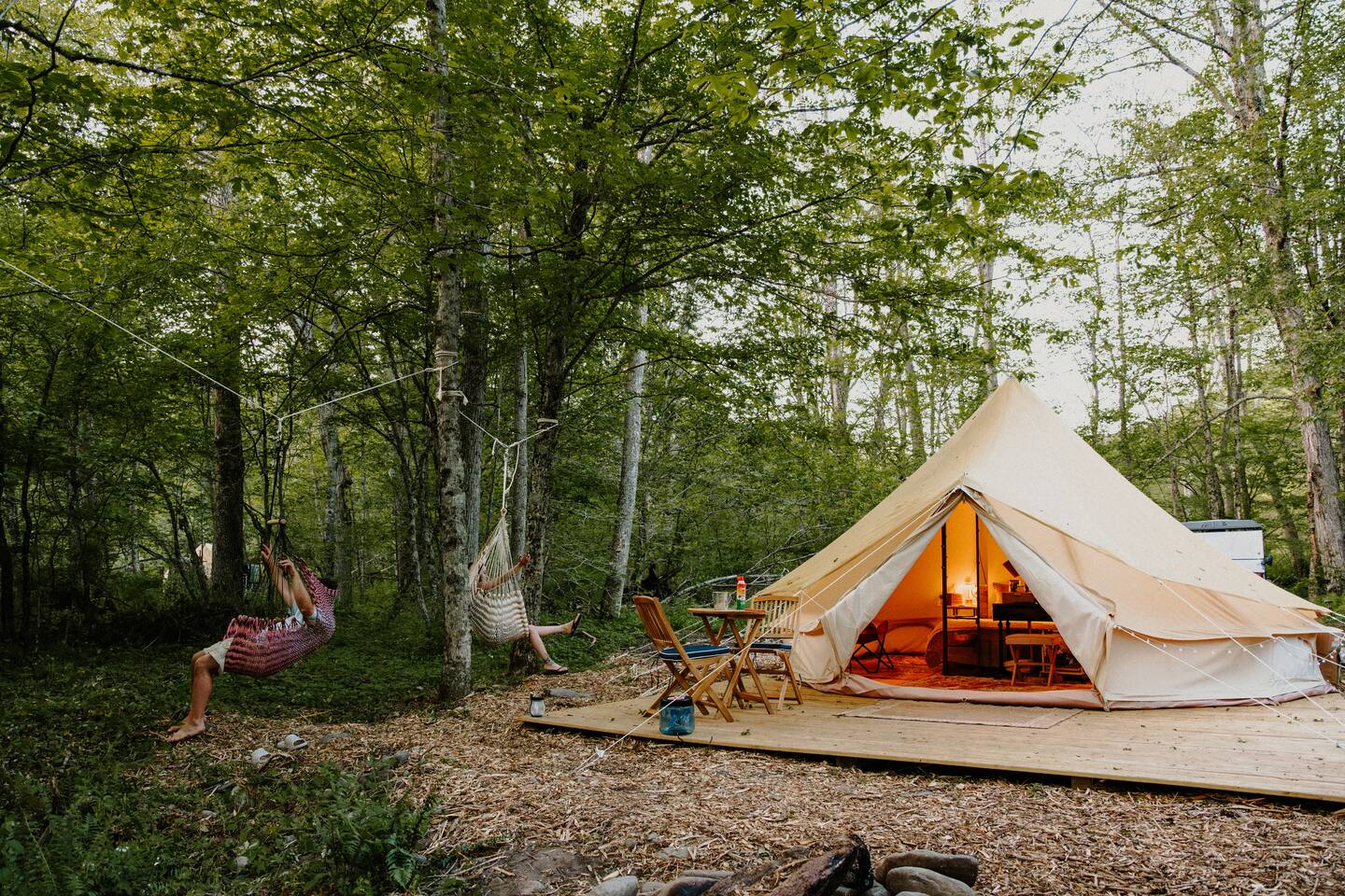 LuxuryGlamping on River TotalPrivacy AC/Tub/Hiking