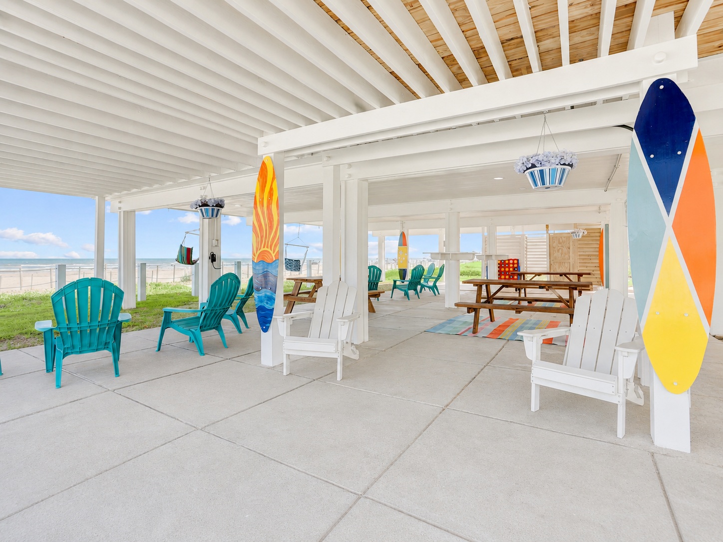Covered outdoor seating area