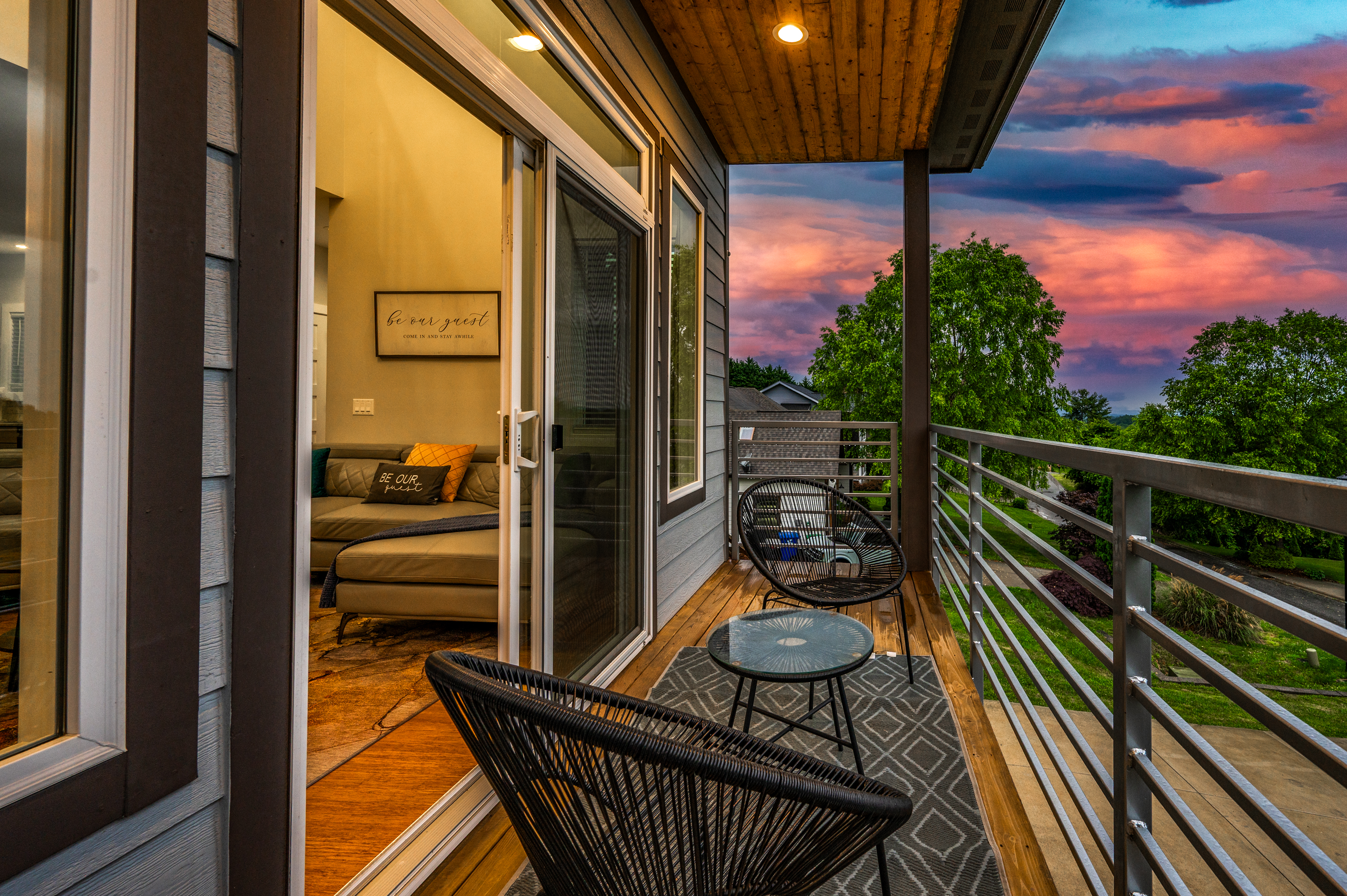 Private sunset balcony