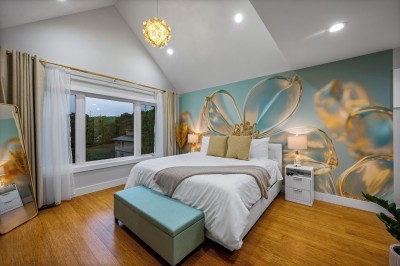 'Flora' master suite with king bed and coffee bar