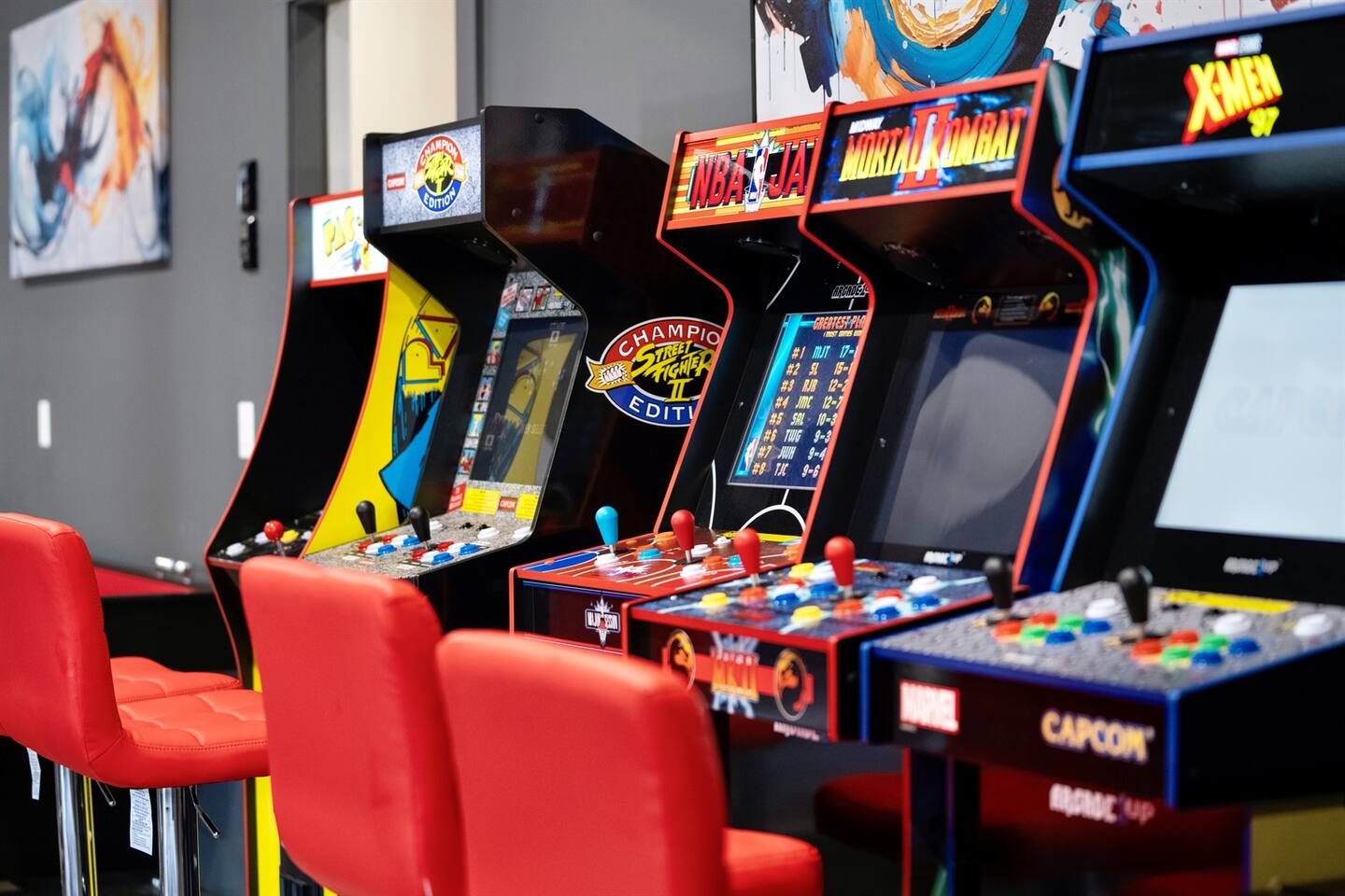 Arcade-ready game room