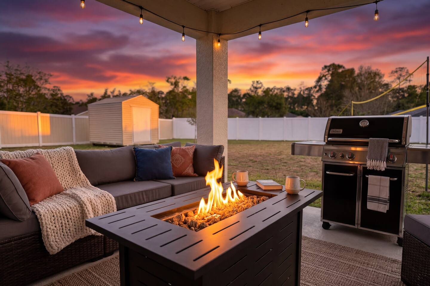 Volleyball | Fully Fenced | Fire Pit | 3 King Beds